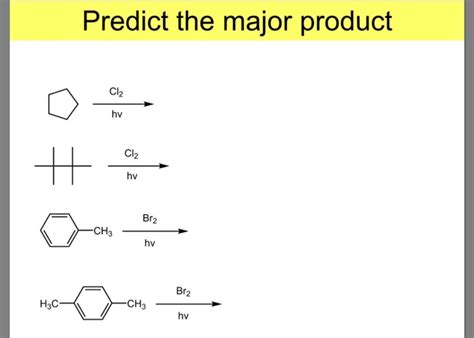 d) the reaction path is free radical substitution. . Hv cl